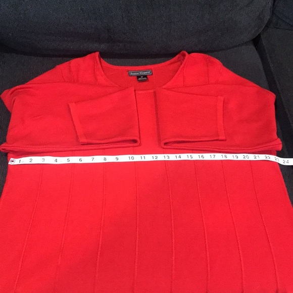 Jessica Howard Ribbed Cable Knit Rounded Neckline Long Sleeved Midi Dress-3X - Picture 11 of 14